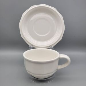 Pfaltzgraff White Coffee Cup and Saucer Set